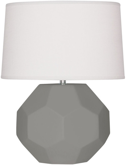 Robert Abbey MST02 Franklin Contemporary Matte Smokey Taupe Glazed Ceramic Table Lighting 
