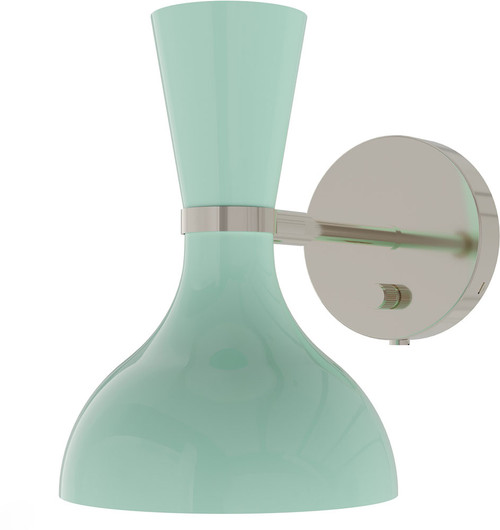Robert Abbey MN06MN Clare Contemporary Polished Nickel Light Sconce 