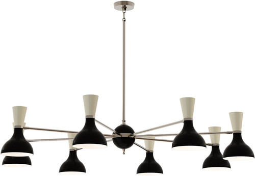 Robert Abbey OS09BN Clare Contemporary Polished Nickel Chandelier Lighting 