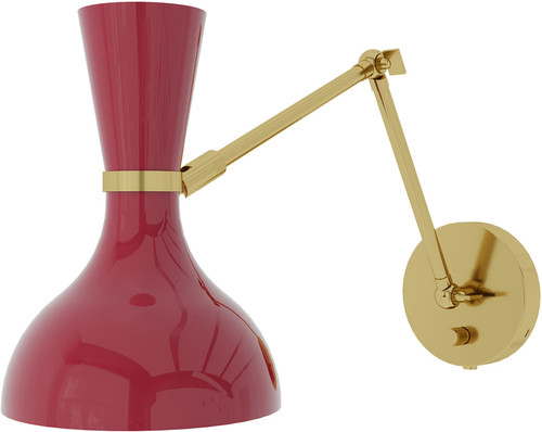 Robert Abbey OX18OX Clare Contemporary Modern Brass Wall Swing Arm Lamp 