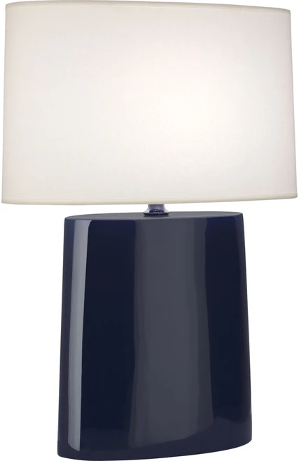Robert Abbey MB03 Victor Modern Midnight Blue Glazed Ceramic Table Light 