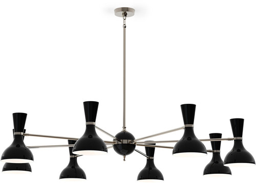 Robert Abbey OS09OS Clare Modern Polished Nickel Ceiling Chandelier 