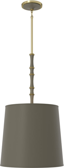 Robert Abbey MST189X Kane Modern Matte Smokey Taupe Drum Pendant Lighting 