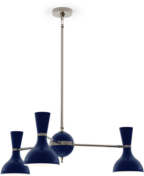 Robert Abbey MB04MB Clare Contemporary Polished Nickel Ceiling Chandelier 