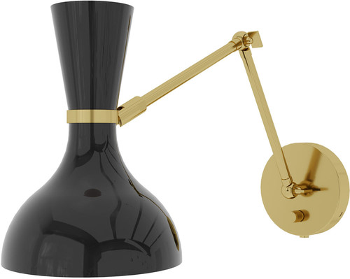 Robert Abbey OS18OS Clare Modern Modern Brass Wall Swing Arm Lamp 