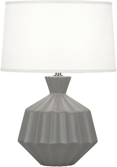 Robert Abbey MST18 Orion Modern Matte Smokey Taupe Glazed Ceramic Table Lamp Lighting 