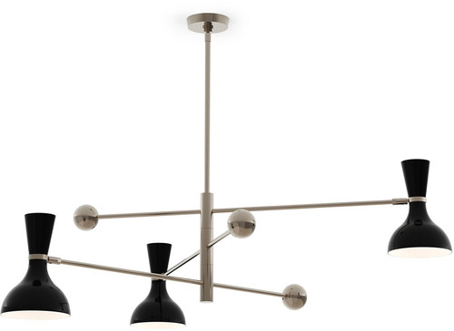 Robert Abbey OS11OS Clare Contemporary Polished Nickel Chandelier Lamp 
