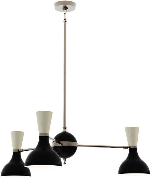 Robert Abbey OS04BN Clare Modern Polished Nickel Chandelier Lighting 