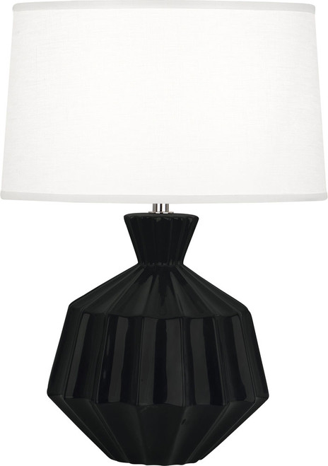 Robert Abbey OS989 Orion Contemporary Obsidian Glazed Ceramic Lighting Table Lamp 