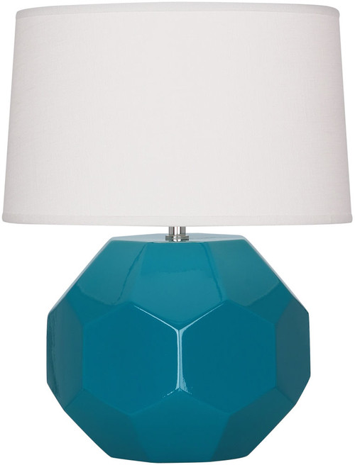 Robert Abbey PC02 Franklin Modern Peacock Glazed Ceramic Table Light 