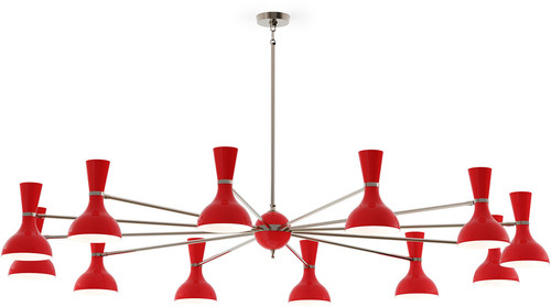 Robert Abbey RR13RR Clare Contemporary Polished Nickel Chandelier Light 