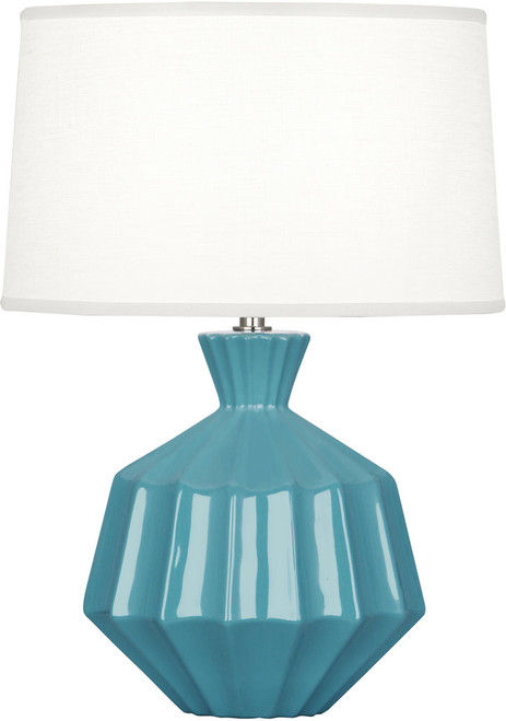 Robert Abbey OB989 Orion Contemporary Steel Blue Glazed Ceramic Lighting Table Lamp 