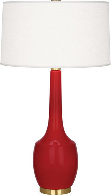 Robert Abbey RR701 Delilah Modern Ruby Red Glazed Ceramic Table Light 