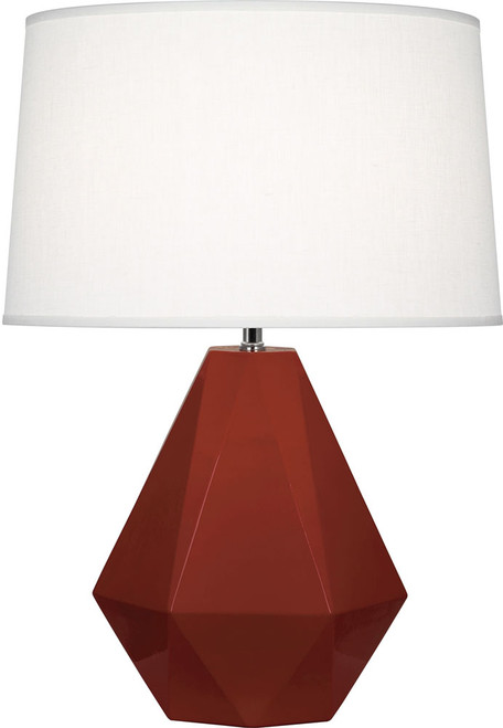 Robert Abbey OX930 Delta Contemporary Oxblood Glazed Ceramic Table Lighting 