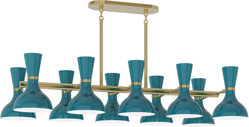 Robert Abbey PC20PC Clare Modern Brass Kitchen Island Light 