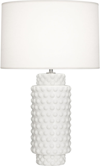 Robert Abbey MLY08 Dolly Contemporary Matte Lily Glazed Textured Ceramic Table Top Lamp 