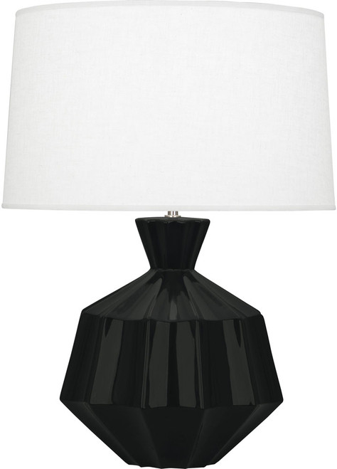 Robert Abbey OS999 Orion Contemporary Obsidian Glazed Ceramic Table Lighting 