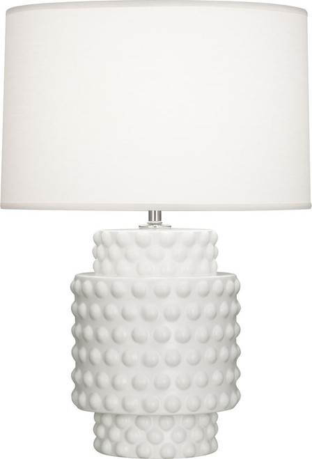 Robert Abbey MLY09 Dolly Contemporary Matte Lily Glazed Textured Ceramic Side Table Lamp 