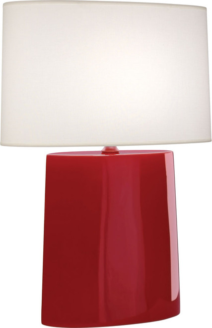 Robert Abbey RR03 Victor Modern Ruby Red Glazed Ceramic Table Light 