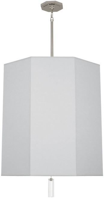 Robert Abbey PG203 Kate Modern Polished Nickel Drum Pendant Lamp 
