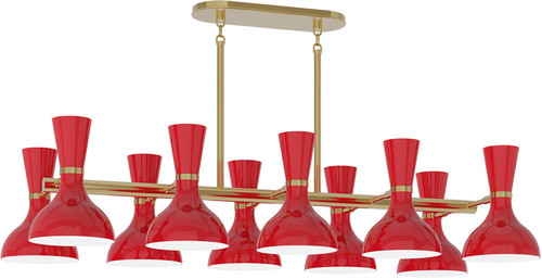 Robert Abbey RR20RR Clare Modern Brass Kitchen Island Light 