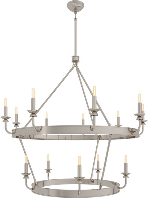 Robert Abbey S269 William Contemporary Polished Nickel Chandelier Light 
