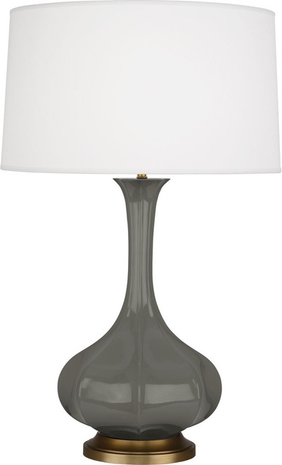 Robert Abbey PIKE-ASH-PEARL-TABLE-LAMP Pike Modern Ash Glazed Ceramic Table Lamp 