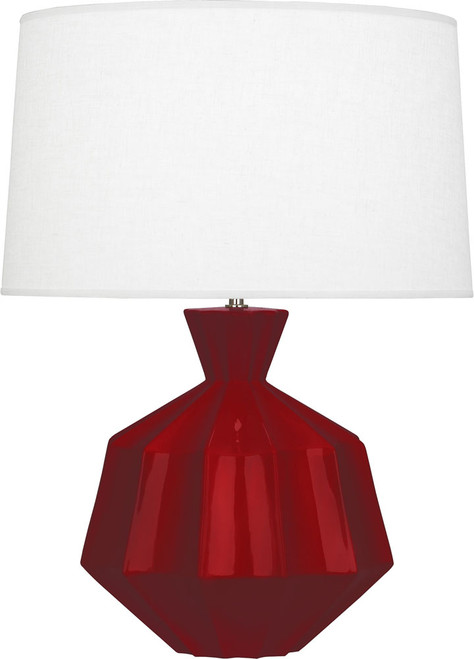Robert Abbey SA999 Orion Modern Sangria Glazed Ceramic Lighting Table Lamp 