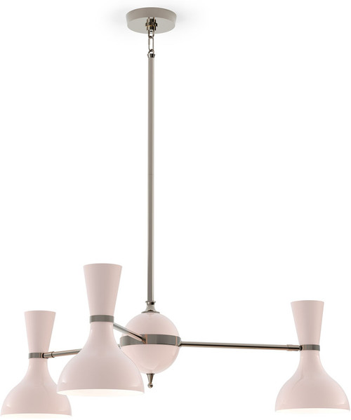 Robert Abbey RW04RW Clare Contemporary Polished Nickel Chandelier Lighting 