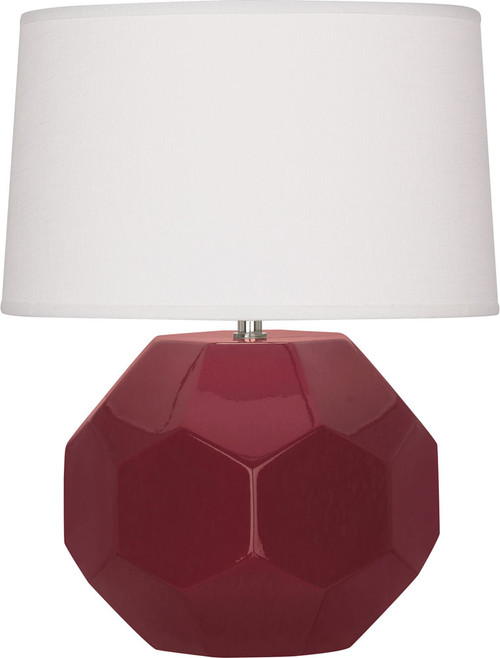 Robert Abbey SM01 Franklin Modern Sugar Plum Glazed Ceramic Lighting Table Lamp 