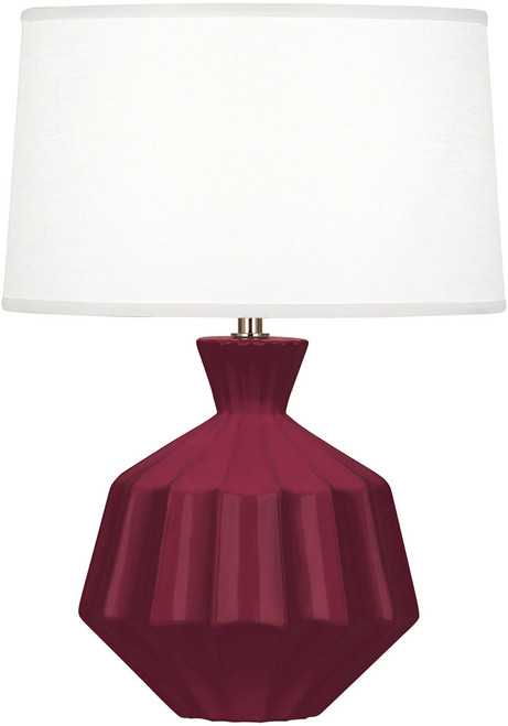 Robert Abbey SM999 Orion Modern Sugar Plum Glazed Ceramic Table Lamp 