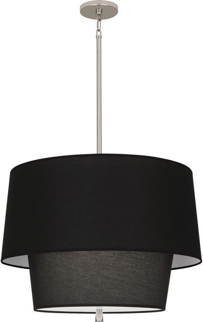 Robert Abbey RB138 Decker Modern Polished Nickel Drum Hanging Light Fixture 