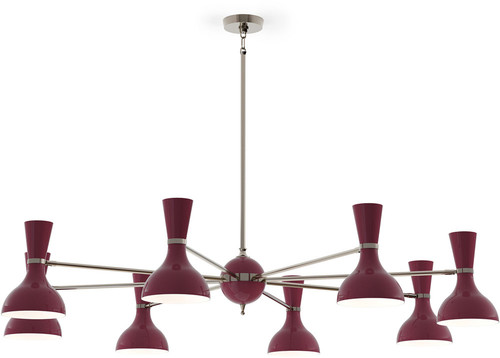 Robert Abbey SM09SM Clare Modern Polished Nickel Chandelier Light 