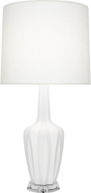 Robert Abbey MATTE-LILY-EMMA-TABLE-LAMP Emma Contemporary Matte Lily Glazed Ceramic Side Table Lamp 