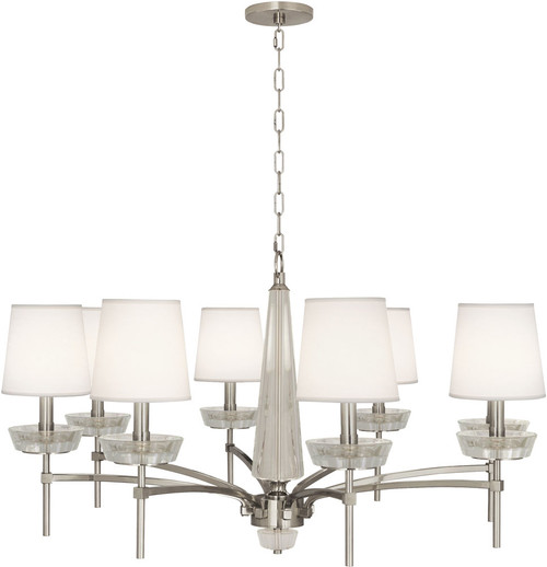 Robert Abbey S625C Cristallo Contemporary Polished Nickel Chandelier Light 