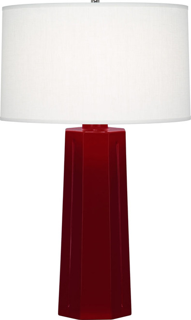 Robert Abbey SA960 Mason Modern Sangria Glazed Ceramic Table Lighting 