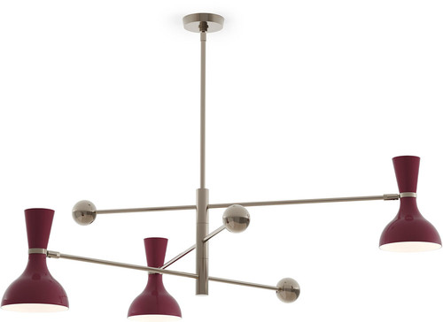 Robert Abbey SM11SM Clare Contemporary Polished Nickel Chandelier Lamp 