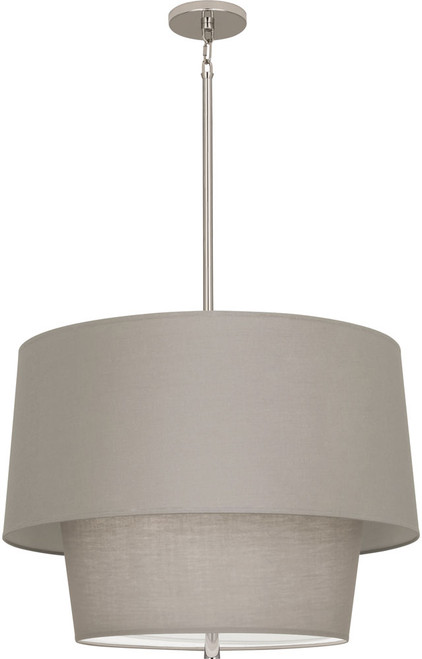 Robert Abbey SG138 Decker Modern Polished Nickel Drum Hanging Lamp 