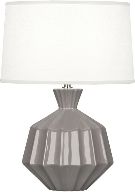 Robert Abbey ST989 Orion Modern Smokey Taupe Glazed Ceramic Table Lamp Lighting 