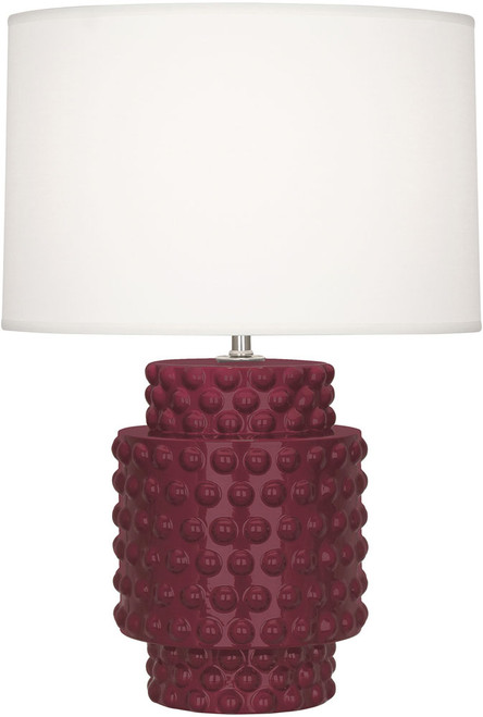 Robert Abbey SM801 Dolly Modern Sugar Plum Glazed Textured Ceramic Side Table Lamp 