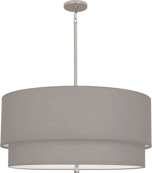 Robert Abbey SG140 Decker Modern Polished Nickel Drum Hanging Pendant Lighting 