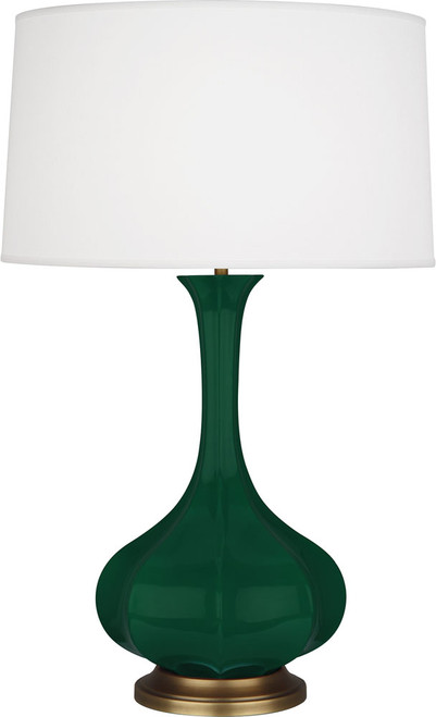 Robert Abbey PIKE-JUNGLE-PEARL-TABLE-LAMP Pike Contemporary Jungle Glazed Ceramic Lighting Table Lamp 