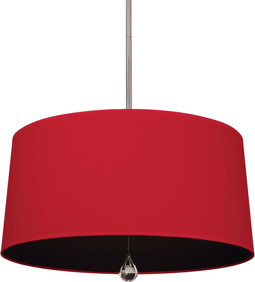 Robert Abbey WB338 Custis Modern Polished Nickel Drum Lighting Pendant 
