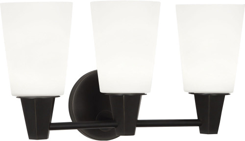 Robert Abbey Z256F Wheatley Contemporary Deep Patina Bronze 3-Light Bathroom Sconce 
