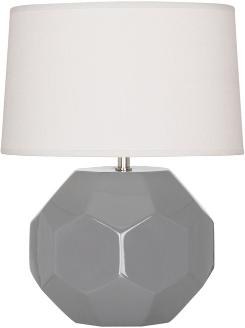 Robert Abbey ST02 Franklin Contemporary Smokey Taupe Glazed Ceramic Table Light 