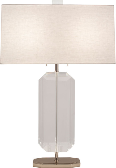 Robert Abbey S1196 Jacqueline Contemporary Polished Nickel Lighting Table Lamp 