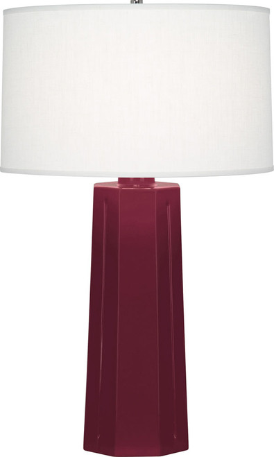 Robert Abbey SM960 Mason Modern Sugar Plum Glazed Ceramic Table Lamp 