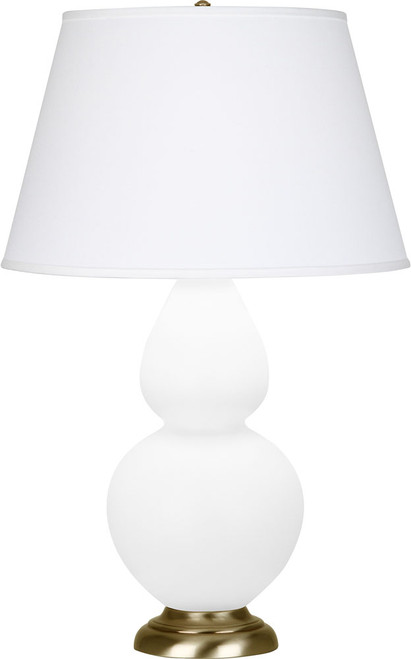 Robert Abbey MATTE-DAISY-DOUBLE-PEARL-TABLE-LAMP Double Gourd Contemporary Matte Daisy Glazed Ceramic Table Lamp 