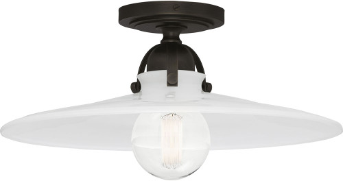 Robert Abbey Z614 Arial Contemporary Deep Patina Bronze Flush Mount Lighting Fixture 