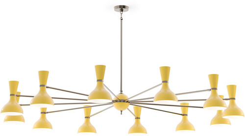 Robert Abbey SU13SU Clare Contemporary Polished Nickel Chandelier Light 